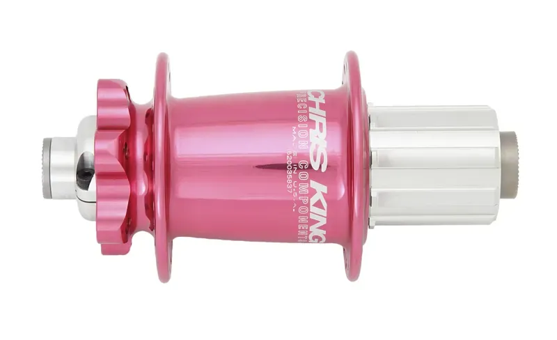 Chris King ISO Shimano TA 142x12mm 32-hole Rear Hub in Pink