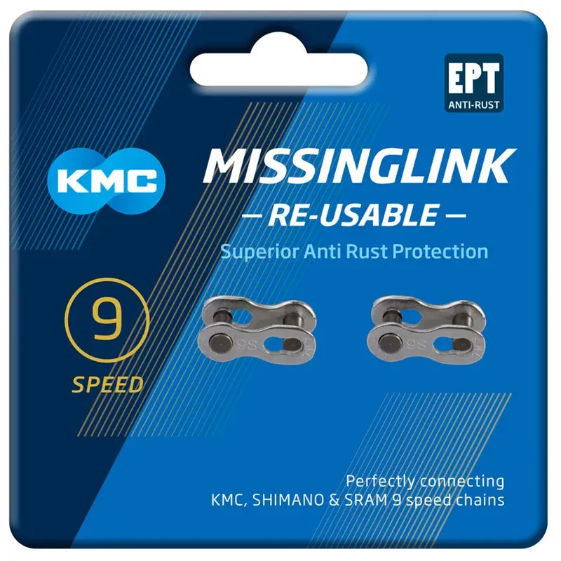 KMC 9speed EPT Reusable Missing Link Silver 6.6mm