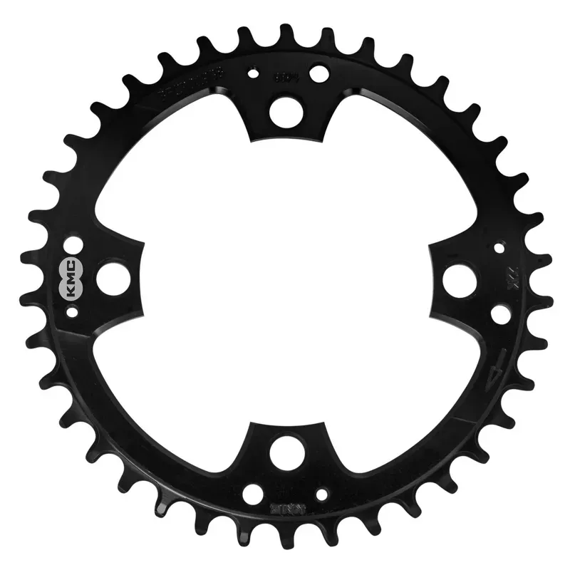 KMC 104pcd 4 Arm Narrow/Wide eBike Chainring in Black