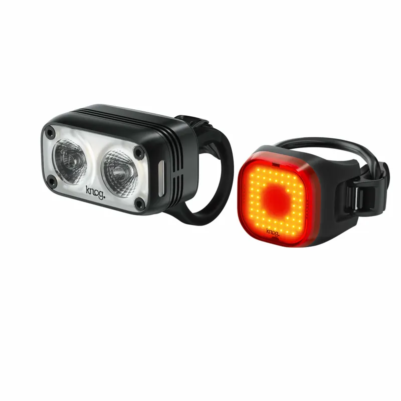 Knog Blinder Road 400 and Blinder Mini Square Light Set in Black
