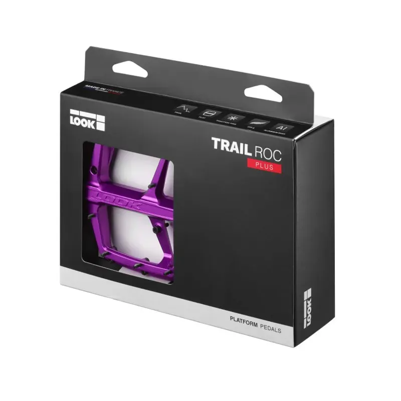 Look Trail Roc Plus Flat MTB Pedals in Purple-3