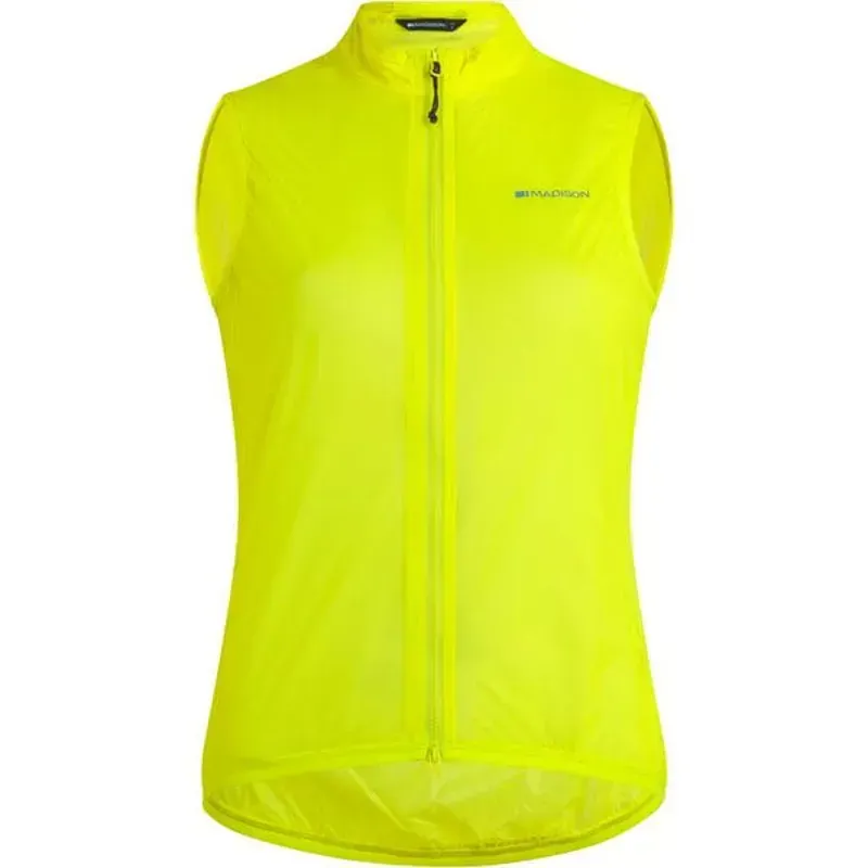 Madison Flux Women's Ultra Packable Waterproof Gilet In Yellow