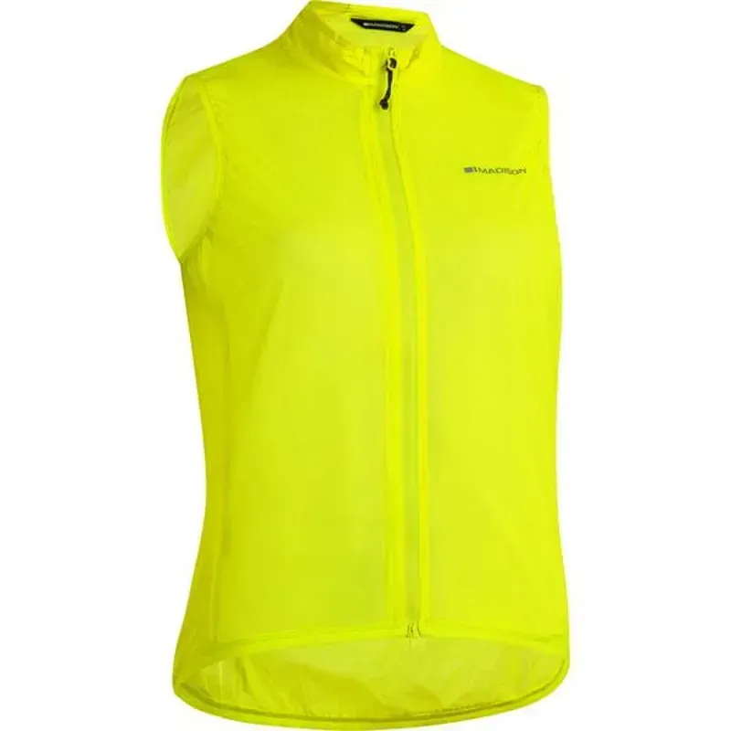 Madison Flux Women's Ultra Packable Waterproof Gilet In Yellow-1