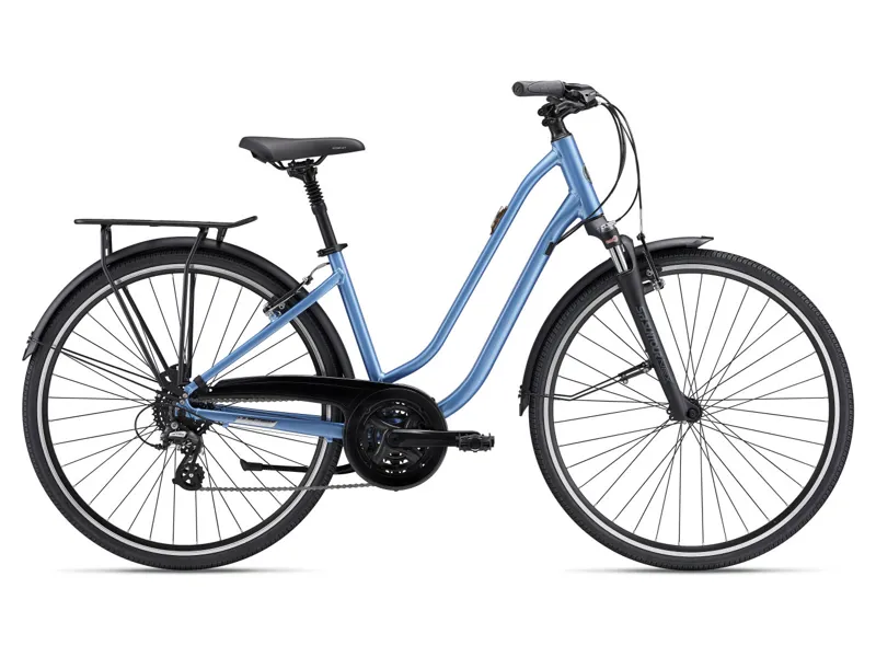 Liv Flourish Women's FS Hybrid Bike in Estoril Blue