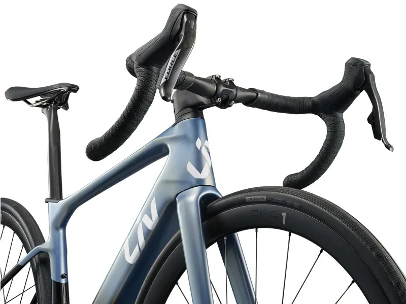 Liv Avail Advanced E+ Elite 1 eRoad Bike in Dreamy Blue/Carbon Smoke-1