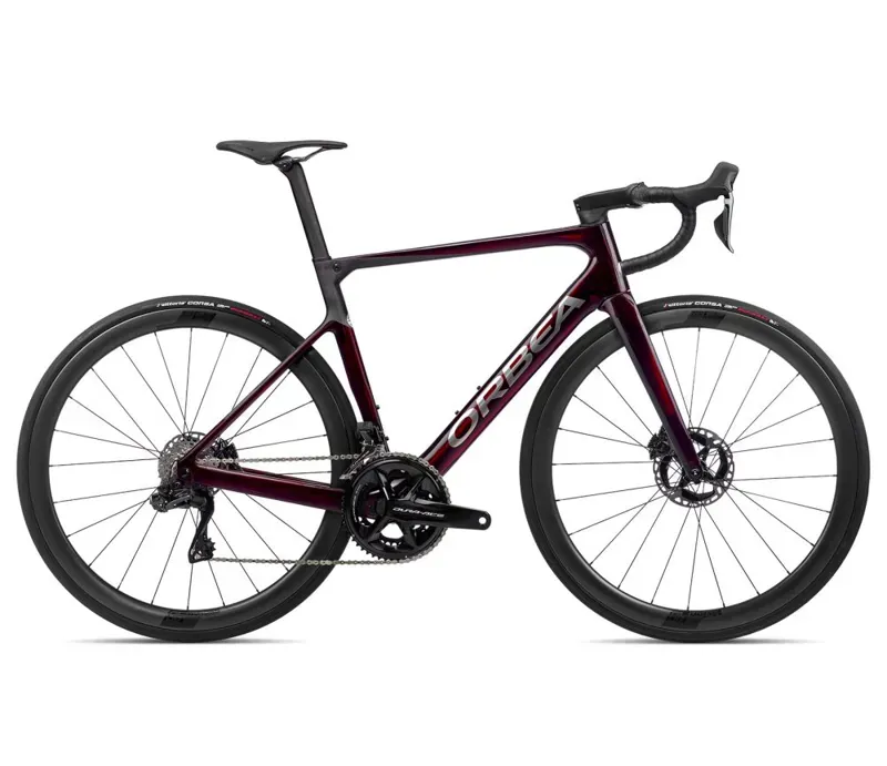Orbea Orca M10iltd Pwr Road Bike In Red Wine/Carbon Raw