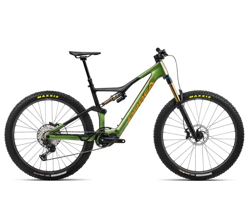 Orbea Rise M10 Mountain Bike in Chameleon Goblin Green/Black Matt