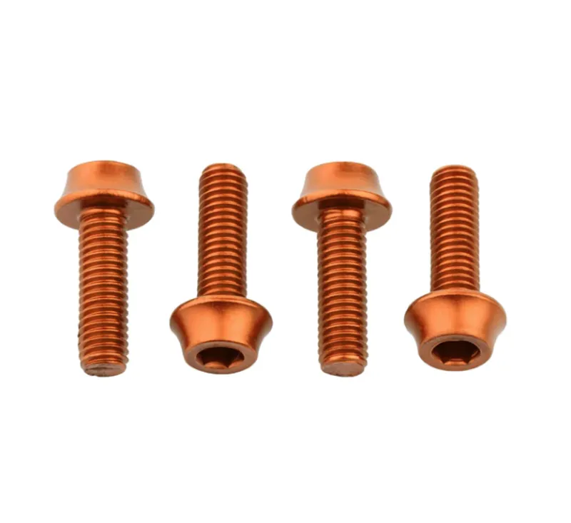 Wolf Tooth 4-piece Water Bottle Cage Bolts in Orange