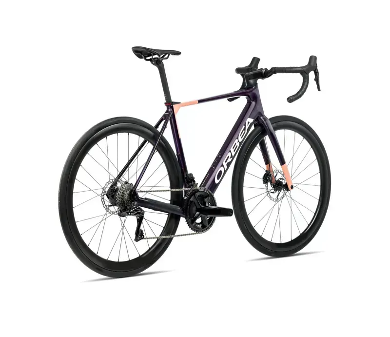 Orbea Gain M30i E-Road Bike In Fantasy Purple Carbon View Gloss/Orange Cloud Matt-2