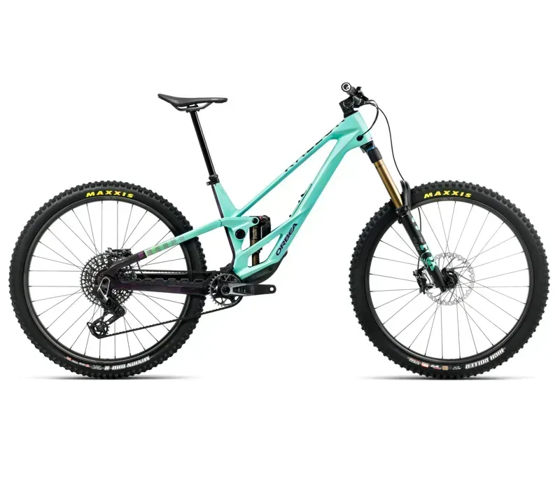 Orbea Rallon E-LTD Mountain Bike in Aloha Green/Fantasy Purple Carbon View Gloss