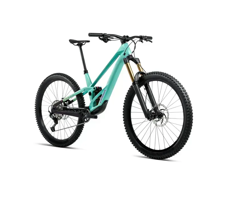 Orbea Rallon E-LTD Mountain Bike in Aloha Green/Fantasy Purple Carbon View Gloss-1