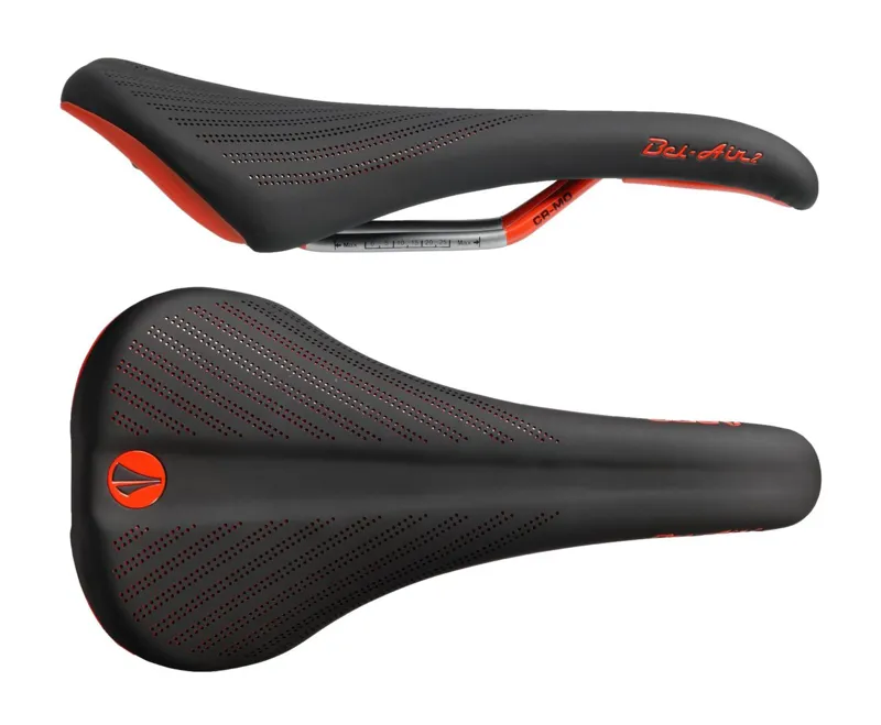SDG Bel Air 2.0 Cro Mo Rail Saddle Black Top W Red Performation Red Graphics