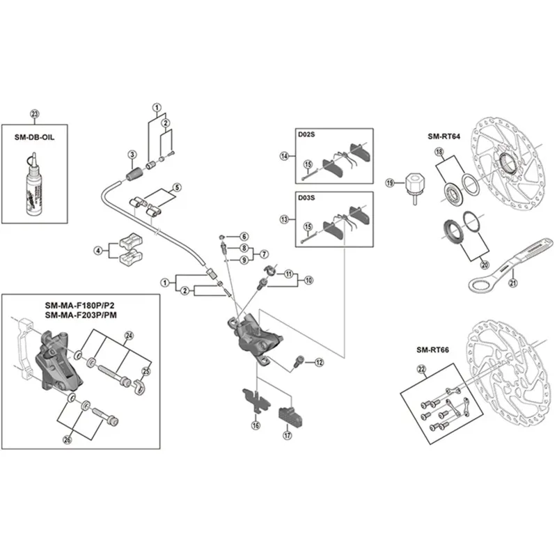Shimano BR-M810 spacer for bleeding 8FF 1900-1