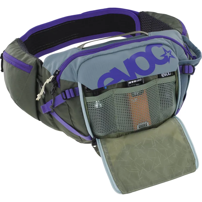 EVOC Hip Pack Pro 3 + Hydration Bladder STEEL/VIOLET/DARK OLIVE STEEL/VIOLET/DARK OL -3