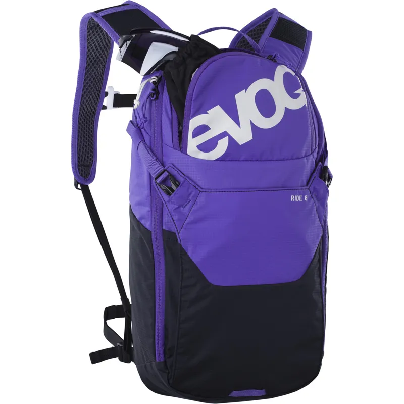 EVOC Ride Performance Backpack 8L + 2L Bladder   VIOLET/BLACK-3