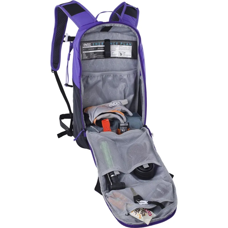 EVOC Ride Performance Backpack 8L + 2L Bladder   VIOLET/BLACK-1