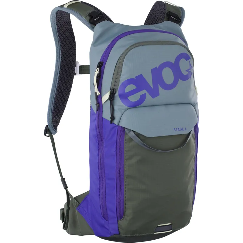 EVOC Stage 6 + Hydration Bladder 2 STEEL/VIOLET/DARK OLIVE STEEL/VIOLET/DARK OL 