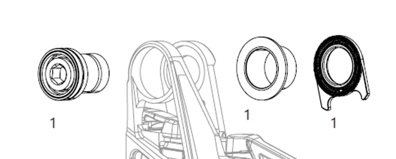 Sram Rear Derailleur Full Mount Bolt Kit T-Type Eagle Axs 
