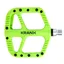KranX Trail Bright Platform Pedal GREEN 9/16 Pair