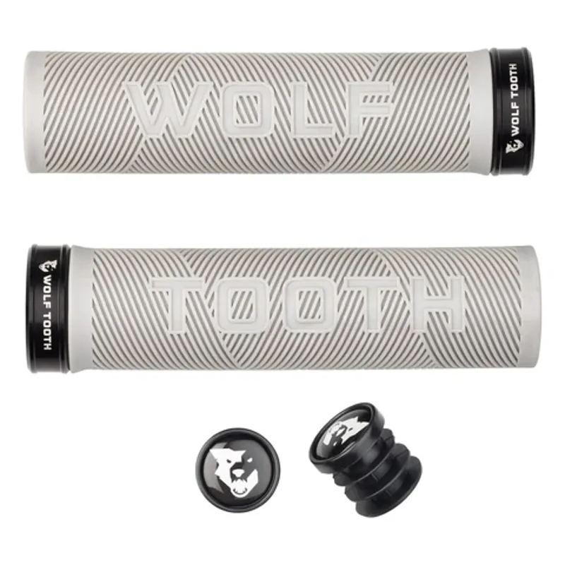 Wolf Tooth Echo Lock-on Mountain Bike Grips in Grey/Black