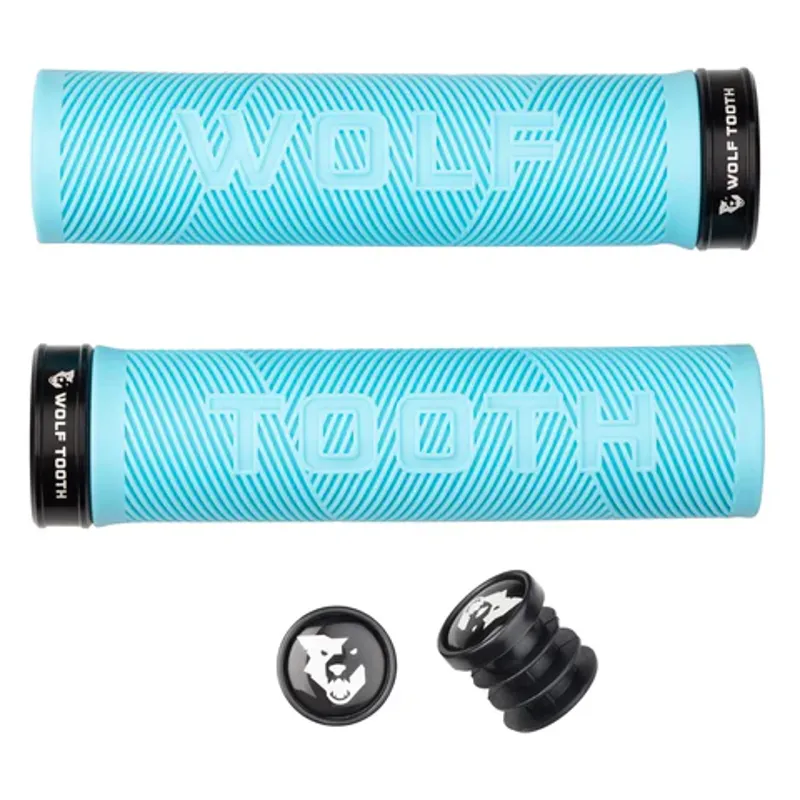 Wolf Tooth Echo Lock-On Grips - Colour / Teal Black 