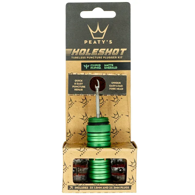 Peaty's Holeshot Tubeless Puncture Plugger Kit in Emerald