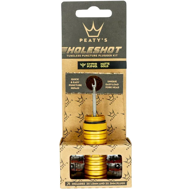 Peaty's Holeshot Tubeless Puncture Plugger Kit in Gold