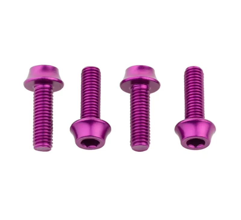 Wolf Tooth 4-piece Water Bottle Cage Bolts in Purple