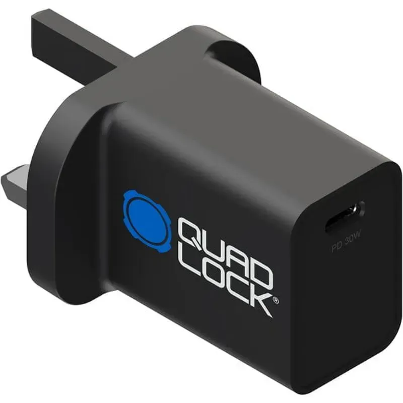 QuadLock 30W UK Power Adaptor in Black