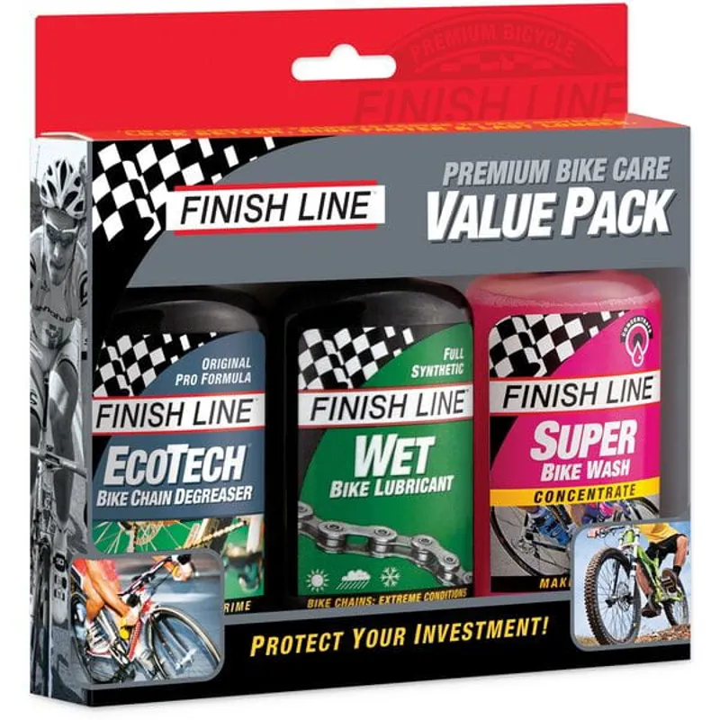 Finishline Winter Value Pack - Multi Degreaser / SuperBike Wash / Wet Lube