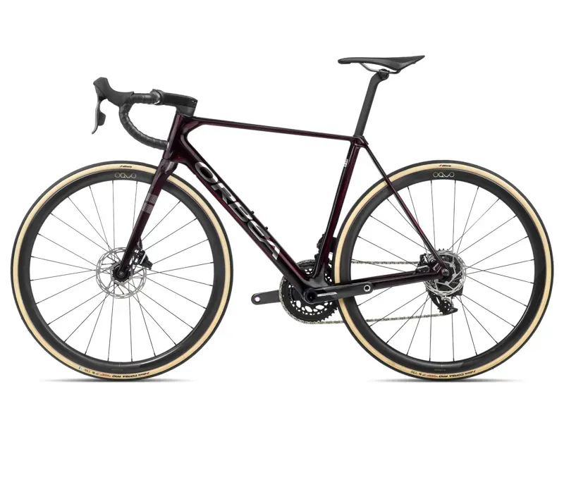 Orbea Orca M21eltd Pwr Road Bike In Wine Red/Titanium-3
