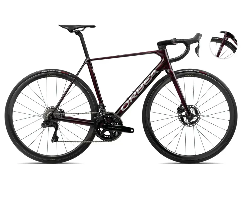 Orbea Orca M10iltd Pwr Road Bike In Wine Red/Titanium-2