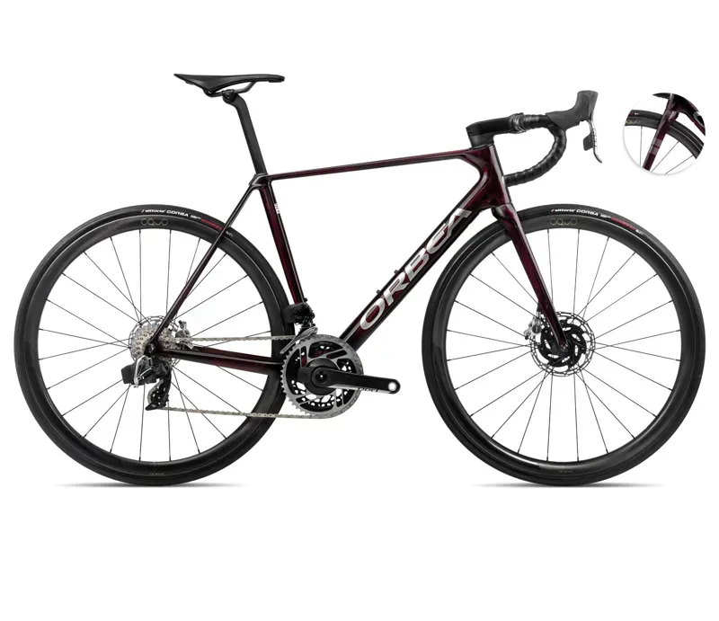 Orbea Orca M11eltd Pwr Road Bike In Wine Red/Titanium