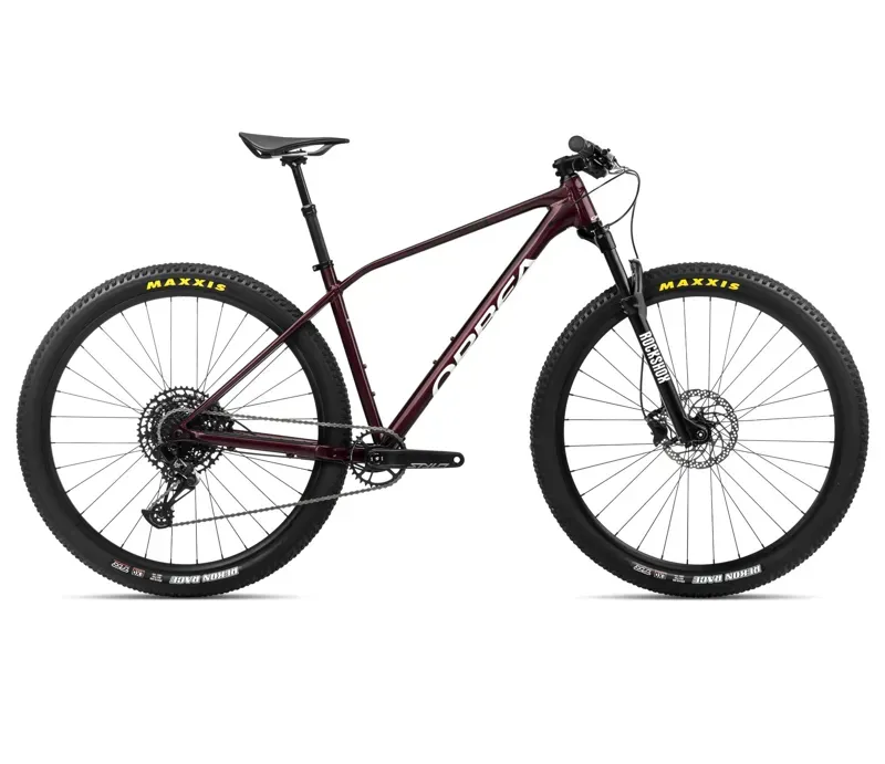 Orbea Alma H11 Hardtail Mountain Bike in Metallic Dark Red/Chic White
