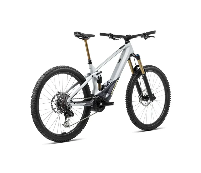 Orbea Wild M-Ltd Mountain Bike In Halo Silver/Tanzanite Carbon View Matt-2