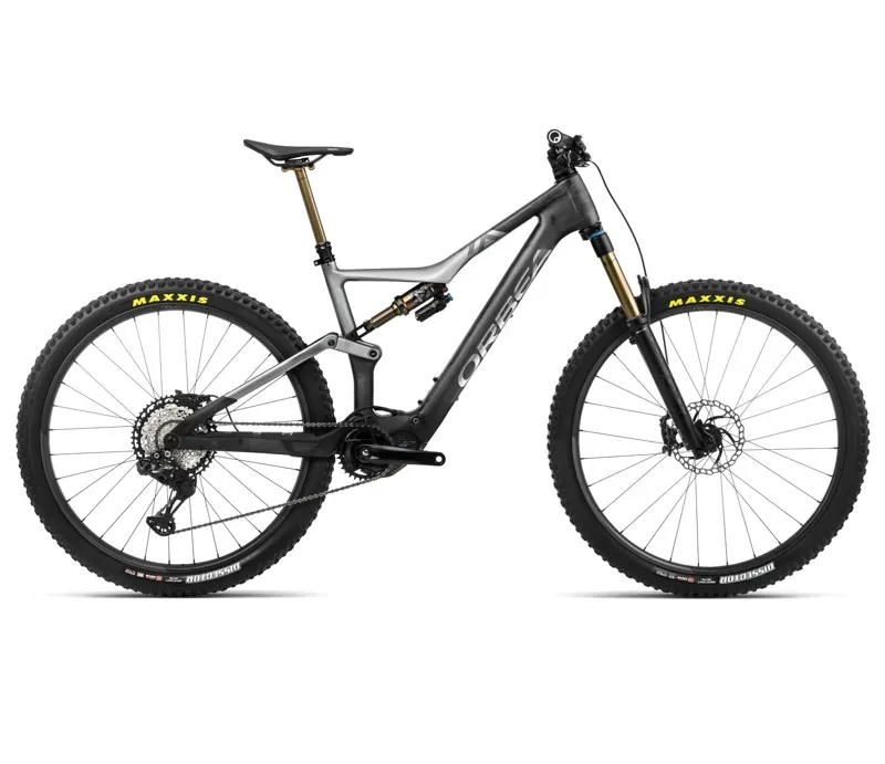 Orbea Rise M-Team Mountain Bike In Carbon Raw/Shark Grey