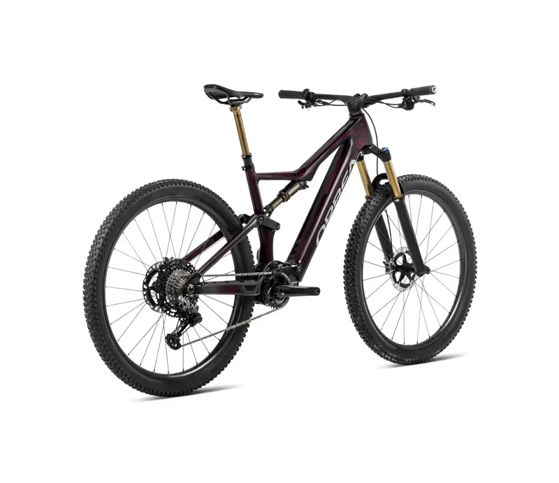 Orbea Rise M-Ltd Mountain Bike In Wine Red Carbon View/Titanium-1
