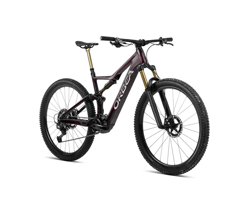 Orbea Rise M-Ltd Mountain Bike In Wine Red Carbon View/Titanium-2