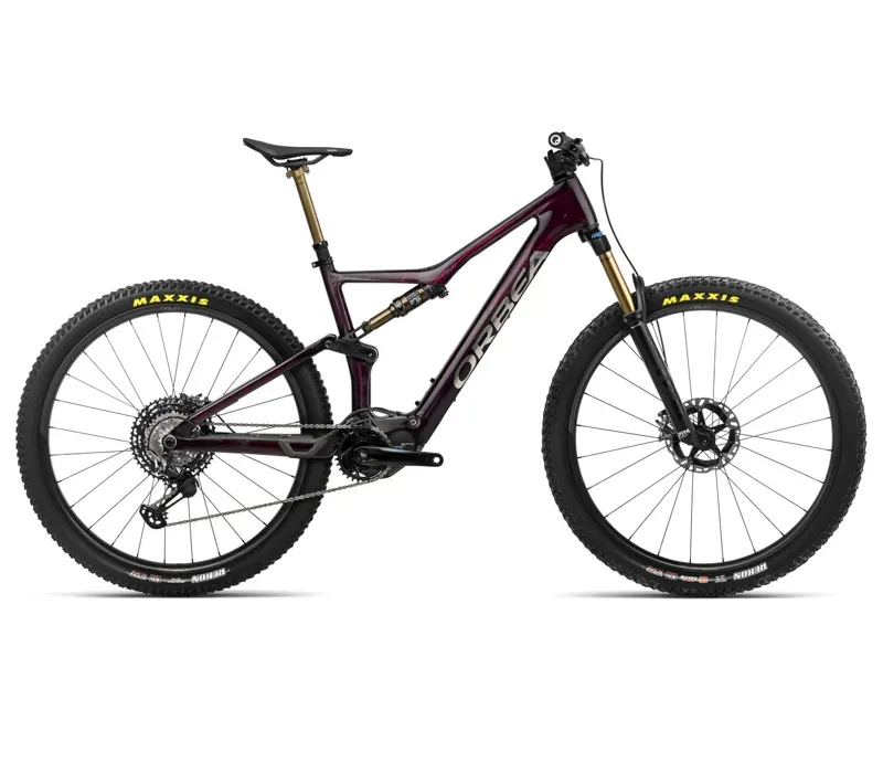 Orbea Rise M-Ltd Mountain Bike In Wine Red Carbon View/Titanium