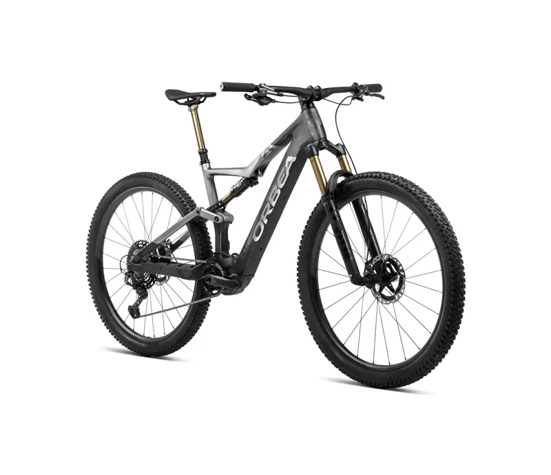 Orbea Rise M-Team Mountain Bike In Carbon Raw/Shark Grey-1
