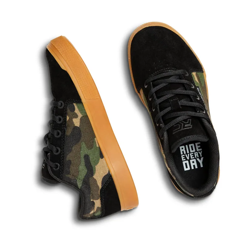 Ride Concepts Vice Youth Shoes in Camo Black