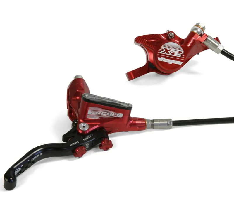 Hope Tech 3 X2 Disc Brakes in Red