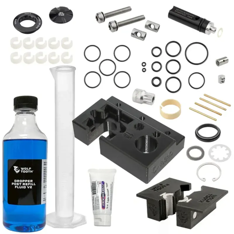 Wolf Tooth Resolve Dropper Post Service Kit - 100 Hour Service Kit rev2 30.9/ 31.6-6