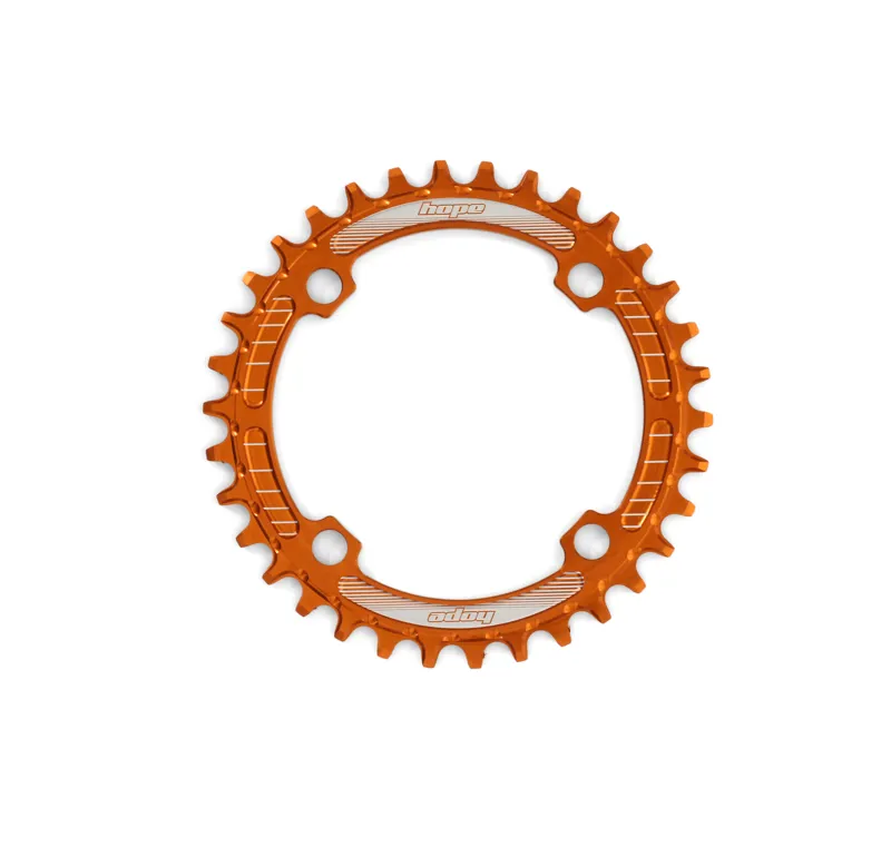 Hope Narrow Wide Retainer Chain Ring in Orange