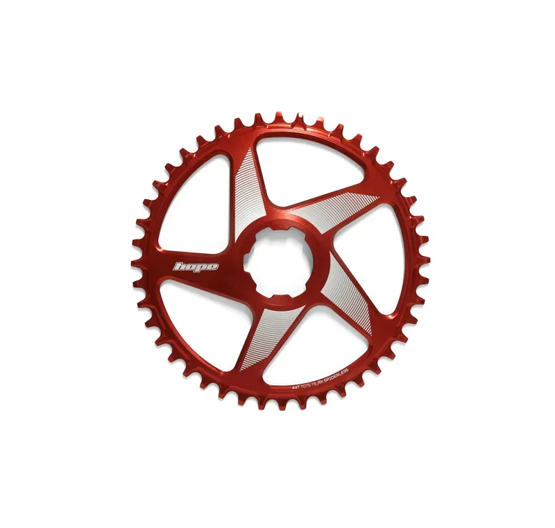 Hope Spiderless RX Chainring in Red