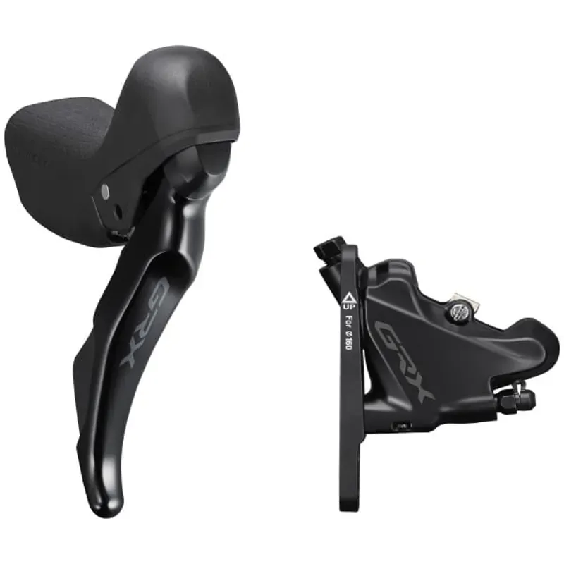 Shimano GRX ST-RX400/BR-RX410 bled hydraulic STI set flat mount calliper RH front