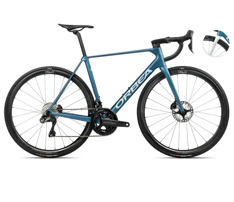 Orbea Orca M20iteam Road Bike In Slate Blue/Halo Silver Matt