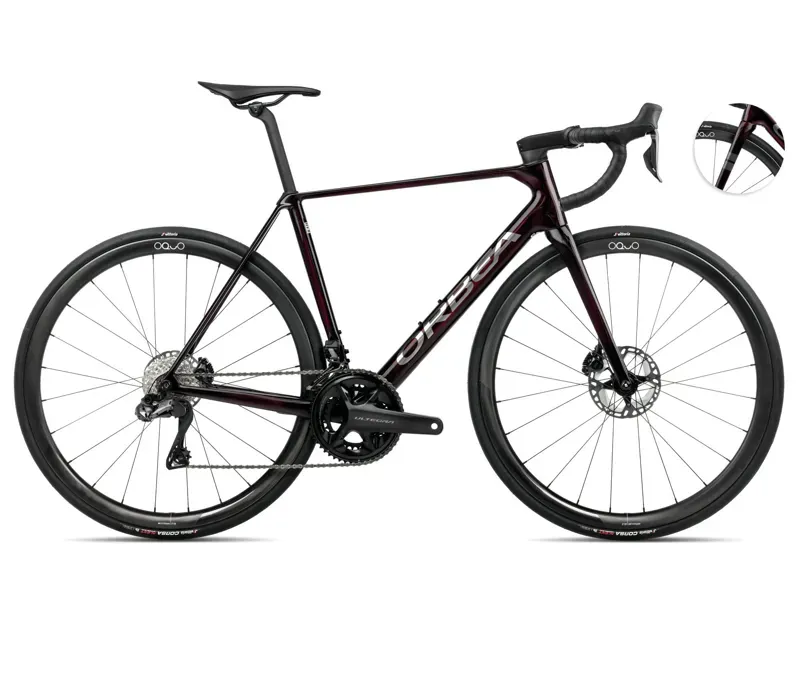 Orbea Orca M20iteam Road Bike In Wine Red/Titanium Gloss