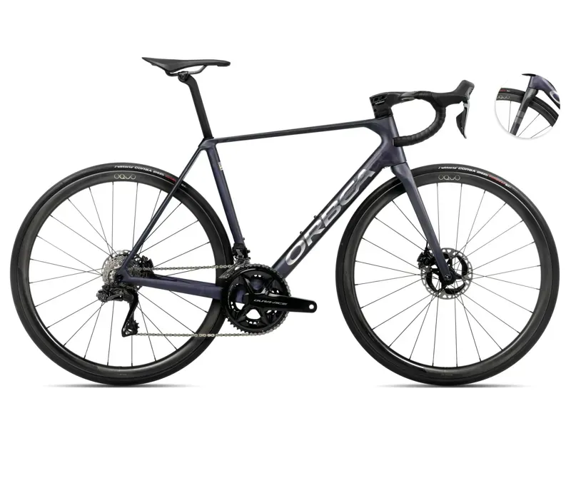 Orbea Orca M10iLtd PWR Road Bike In Tanzanite Matt/Carbon Raw Matt