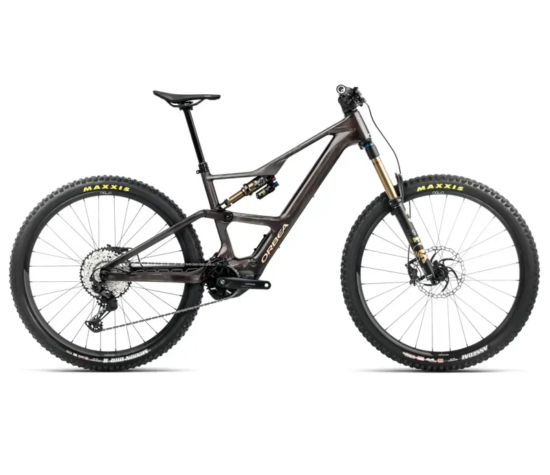 Orbea Rise Lt M10 420Wh E-Mountain Bike In Cosmic Carbon View/Golden Sand Gloss